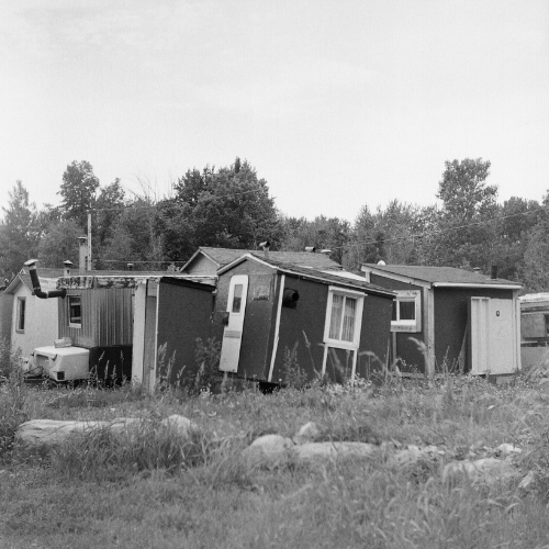 Black and white prints: Beautiful house of indigenous people